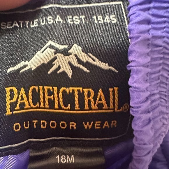 PACIFIC TRAIL Snow Pants 18 mth winter snow suit bib purple heart‎ detail - Picture 5 of 6